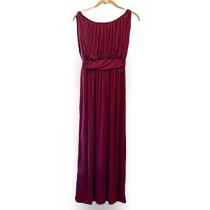 🇪🇸🥑One Clothing Sleeveless Draped Jersey Dress | Maroon | small